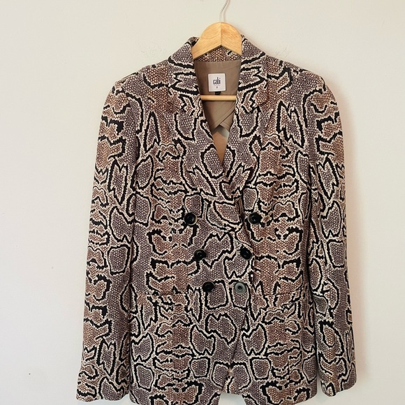 CAbi Brown and Black Blazer with Tailored Fit - Picture 1 of 7